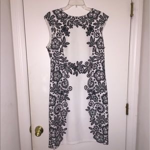 Black and white sheath dress